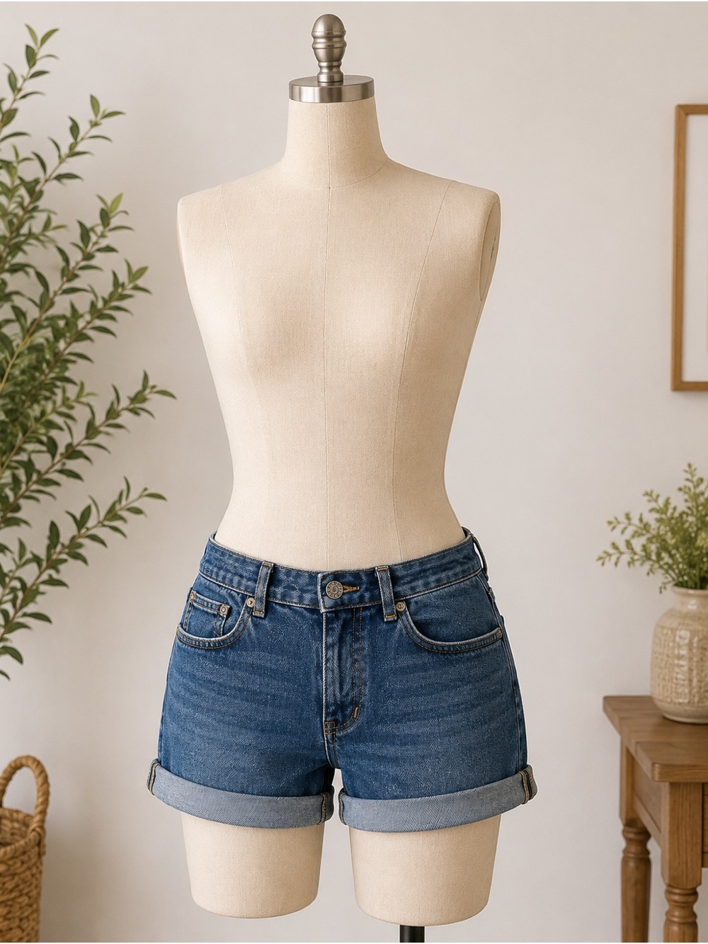 Lauren Ralph Lauren Dark Blue Denim Jean Shorts